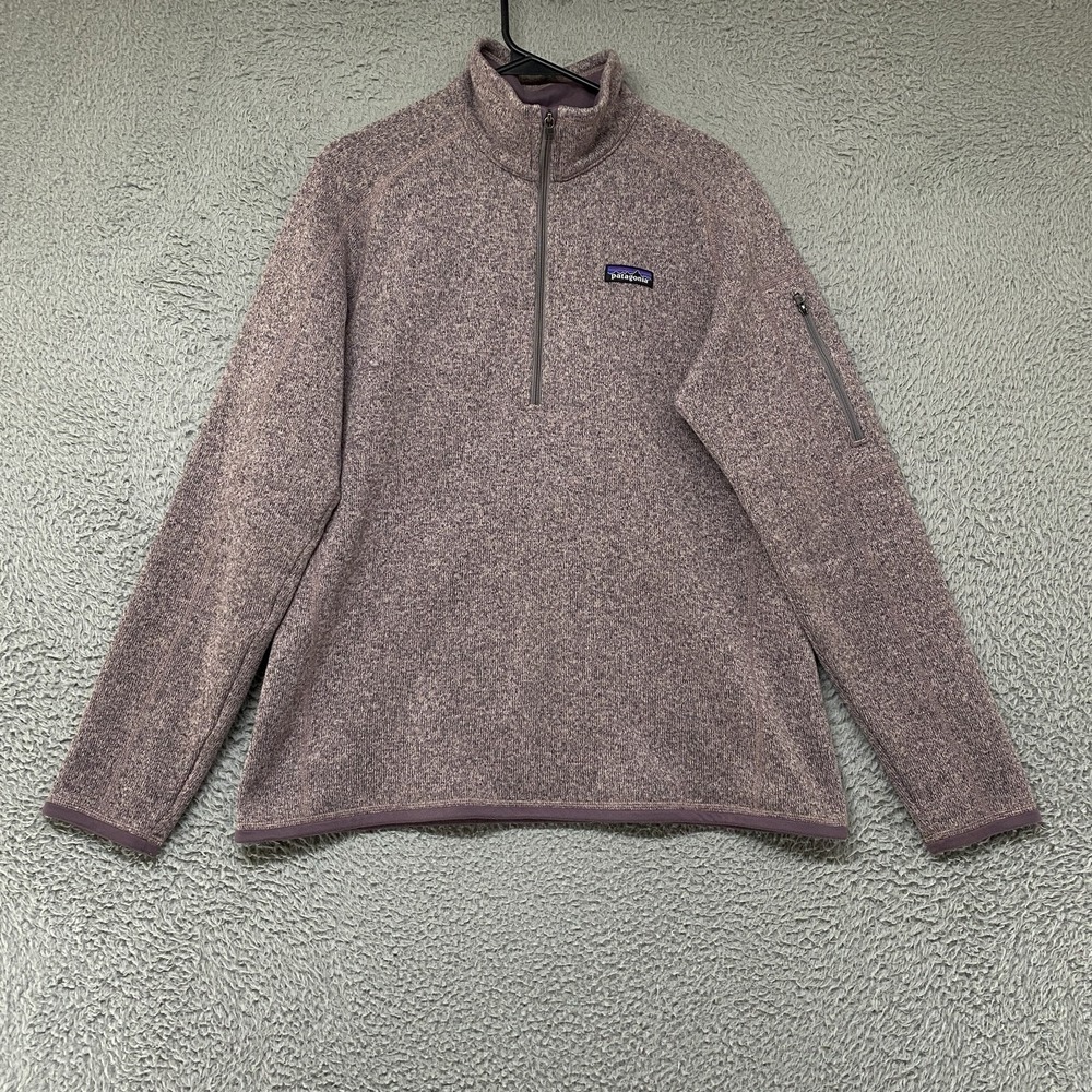 Patagonia Better Sweater 1/4 Zip Jacket Womens Large Purple Fleece Pullover